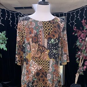 Paisley patterned sheath dress